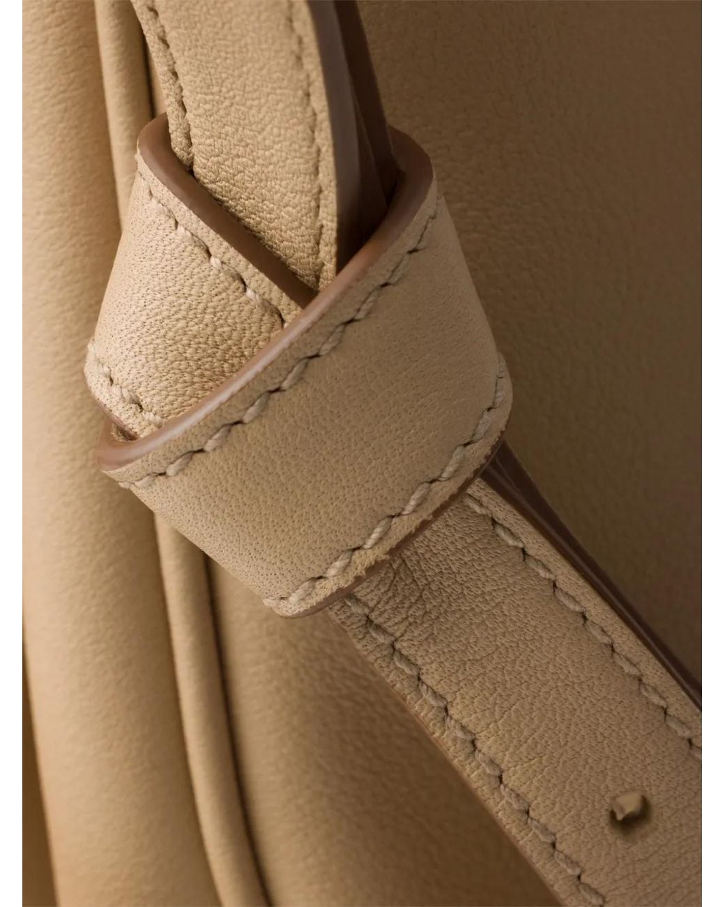 Prada Natural Fold Large Leather Shoulder Bag