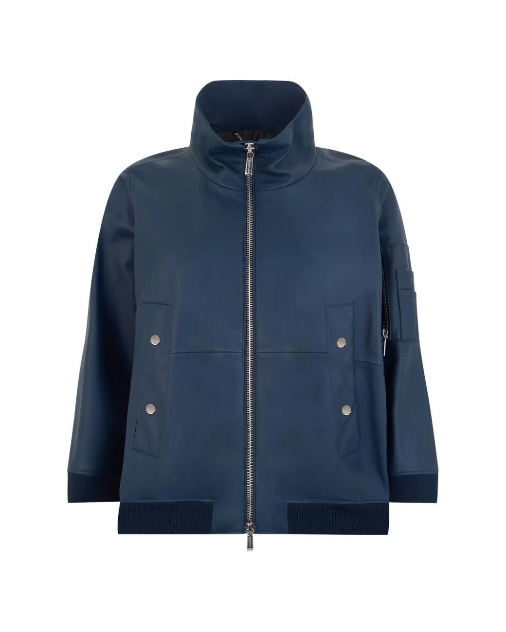 Moorer Blue Olli High-Neck Jacket