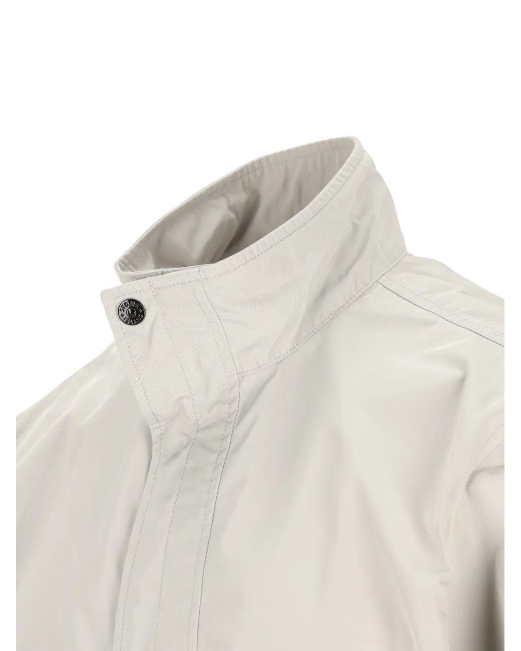 Chaqueta Con Parche Del Logo Stone Island de hombre de color White