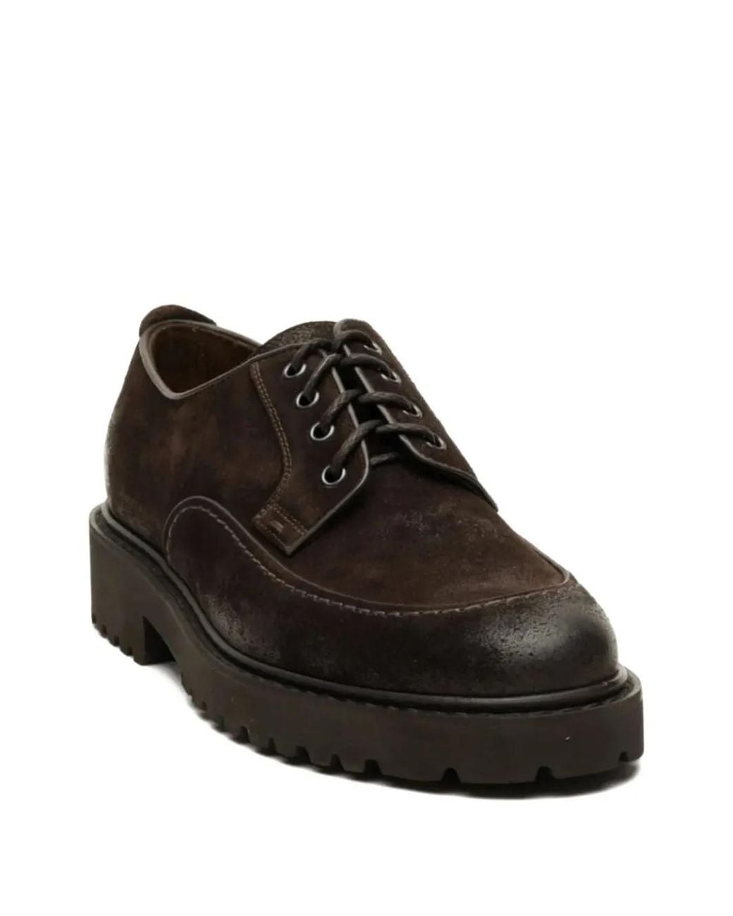 Doucal's Brown Leather Loafers for men