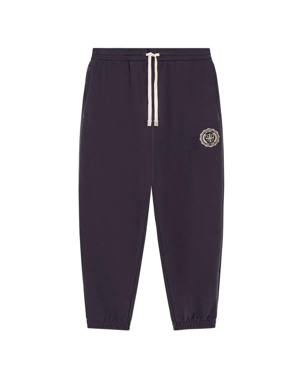 ARMANI EXCHANGE Blue Logo-Patch Drawstring Track Pants for men