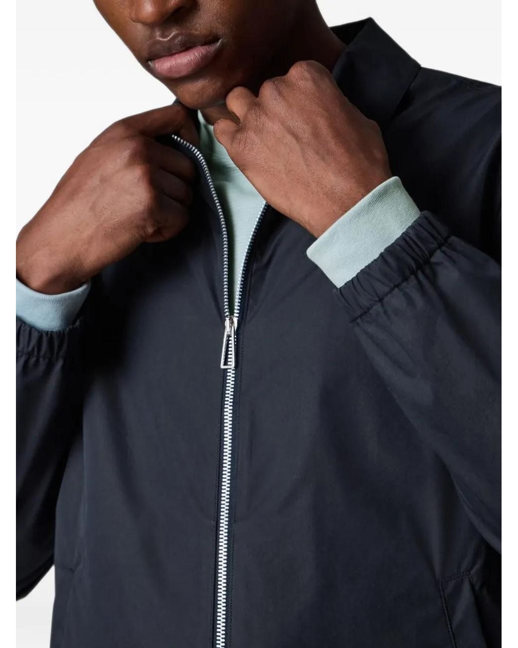 Paul Smith Black Cotton-Blend Zip Jacket for men