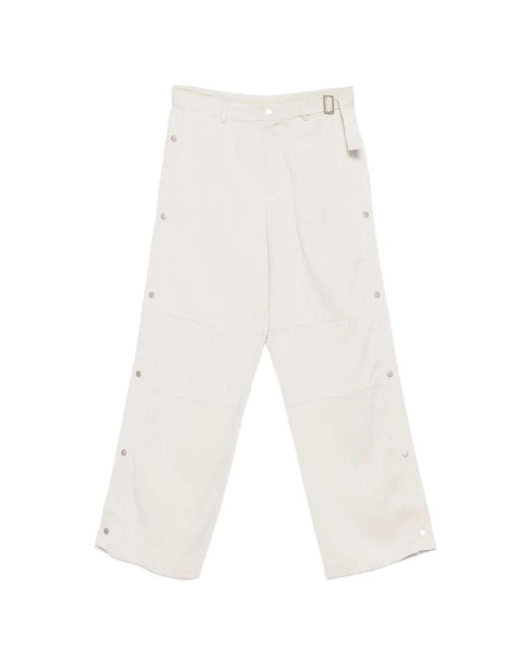 Carrera White Knox Press-Stud Wide-Leg Trousers for men
