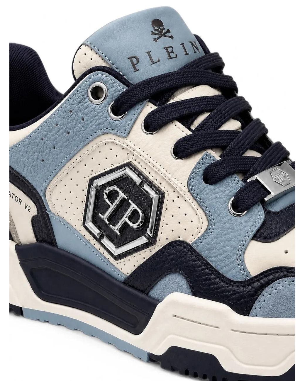 Philipp Plein White Low Top Predator V2 Sneakers