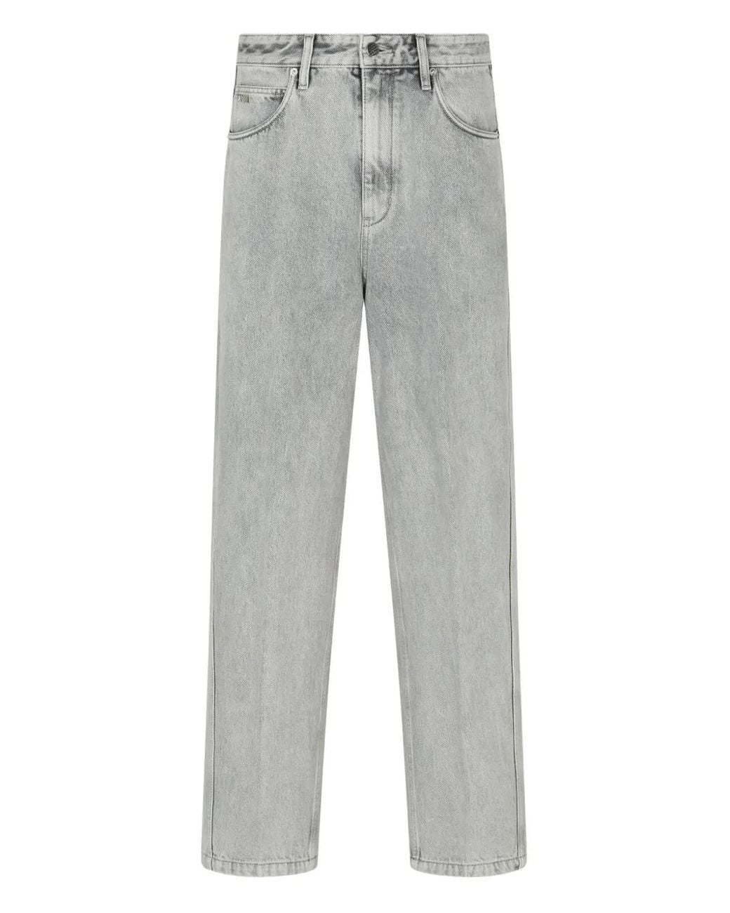 Emporio Armani Gray Five-Pocket Jeans for men