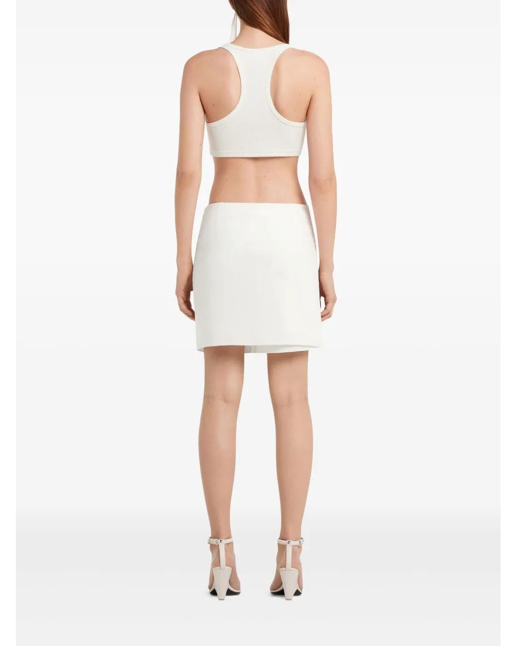 Courreges White Courregès Mini Skirt Infinity Crepe