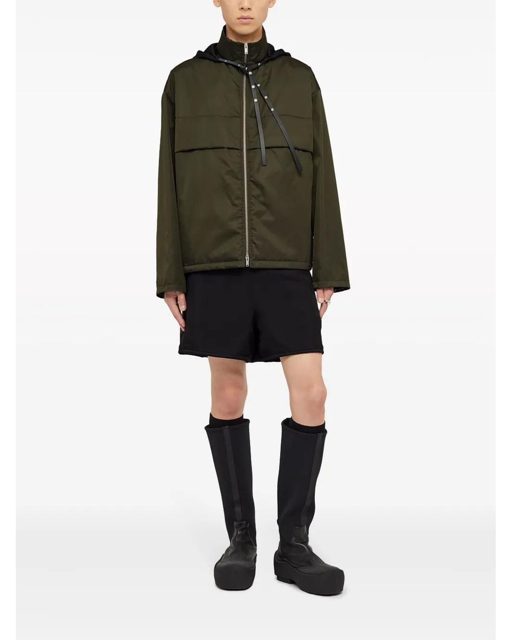 Jil Sander Green Padded Jacket for men