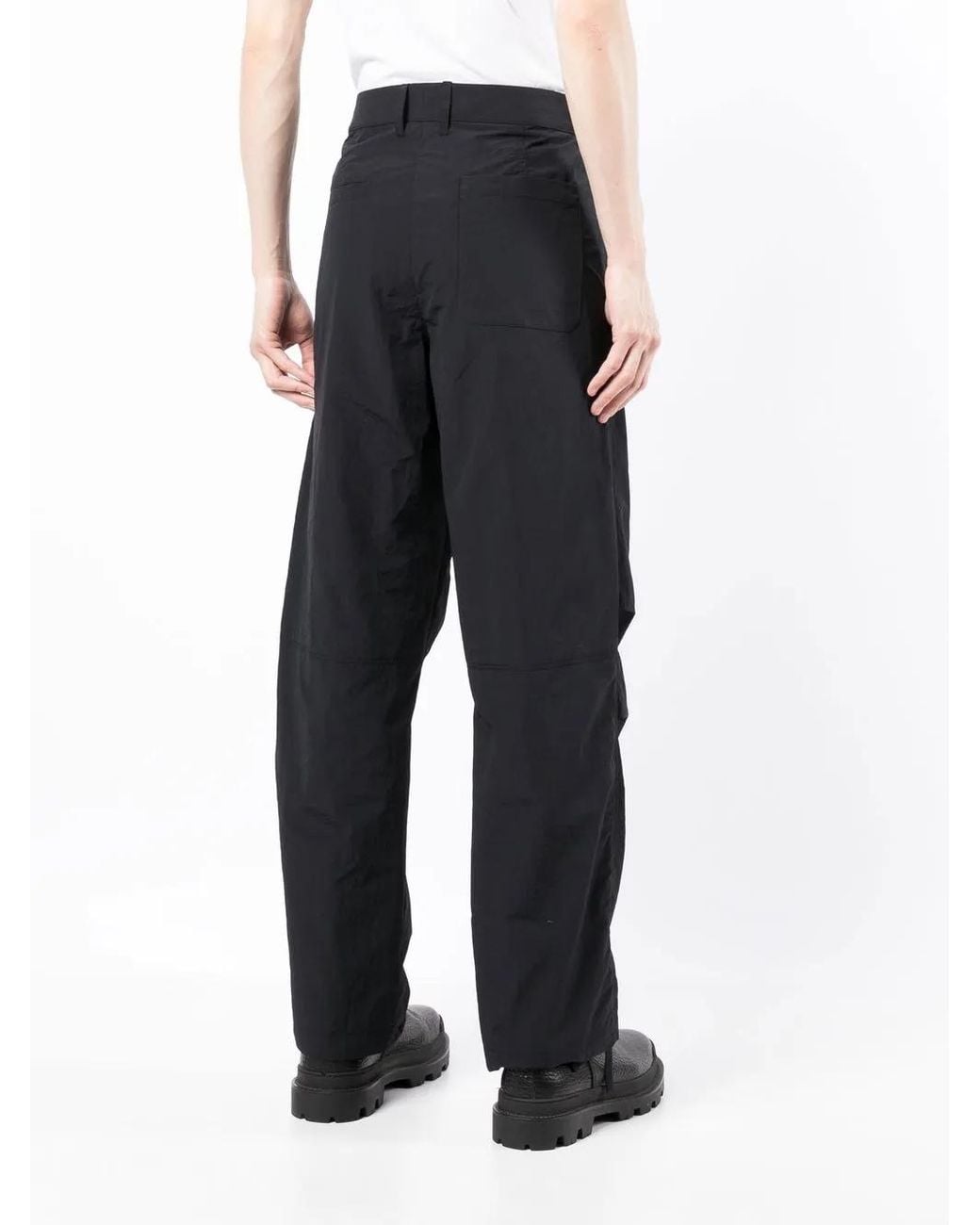 Helmut Lang Blue Patch-Pocket Loose Fit Trousers for men