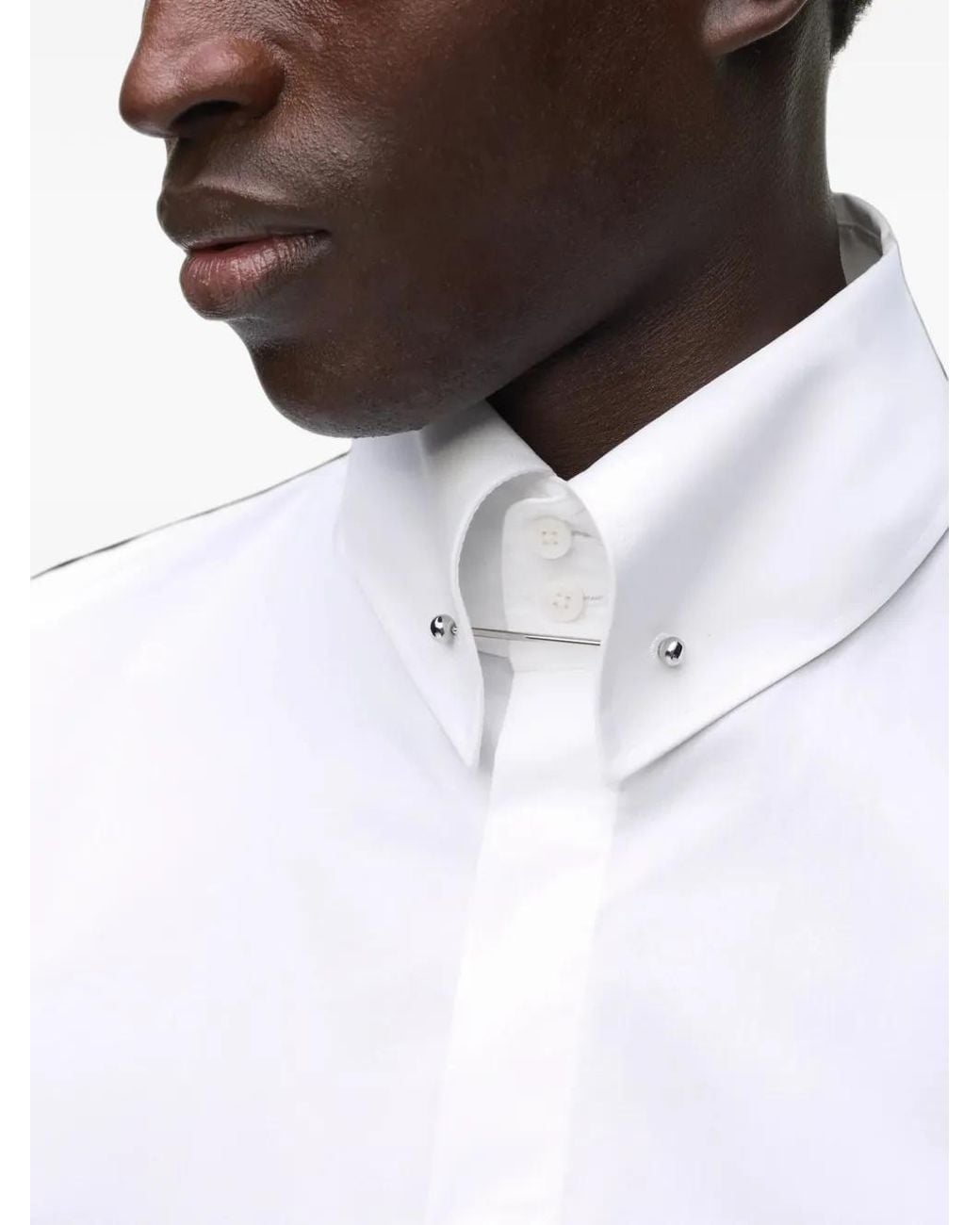 Karl Lagerfeld White Chemise À Barrette De Col for men