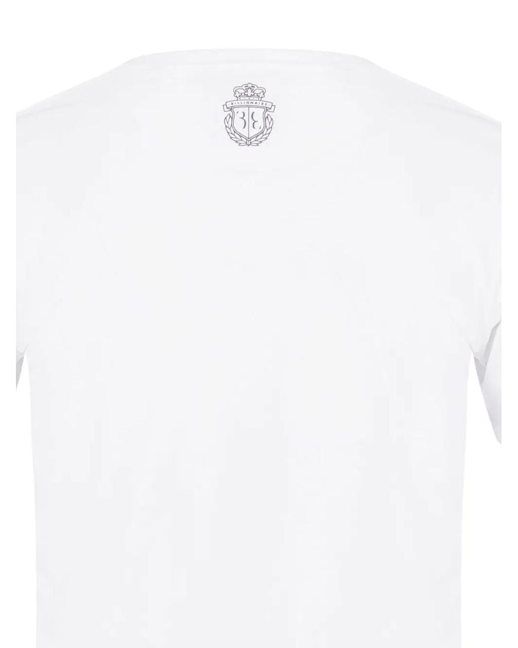 Billionaire White T-Shirt Winter Club À Imprimé Flocon De Neige for men
