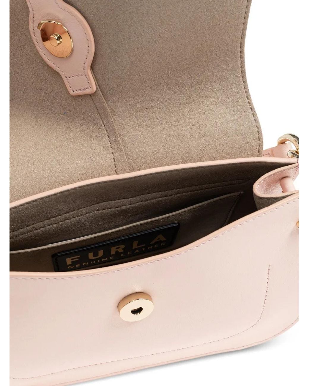 Furla Pink Mini Flow Buckle Leather Tote Bag