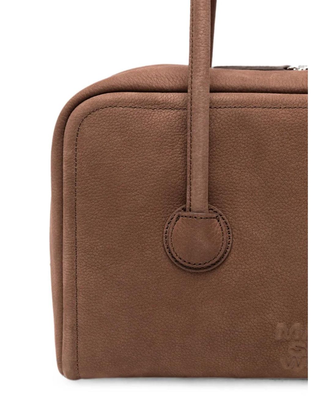 MARGE SHERWOOD Brown Logo-Debossed Shoulder Bag