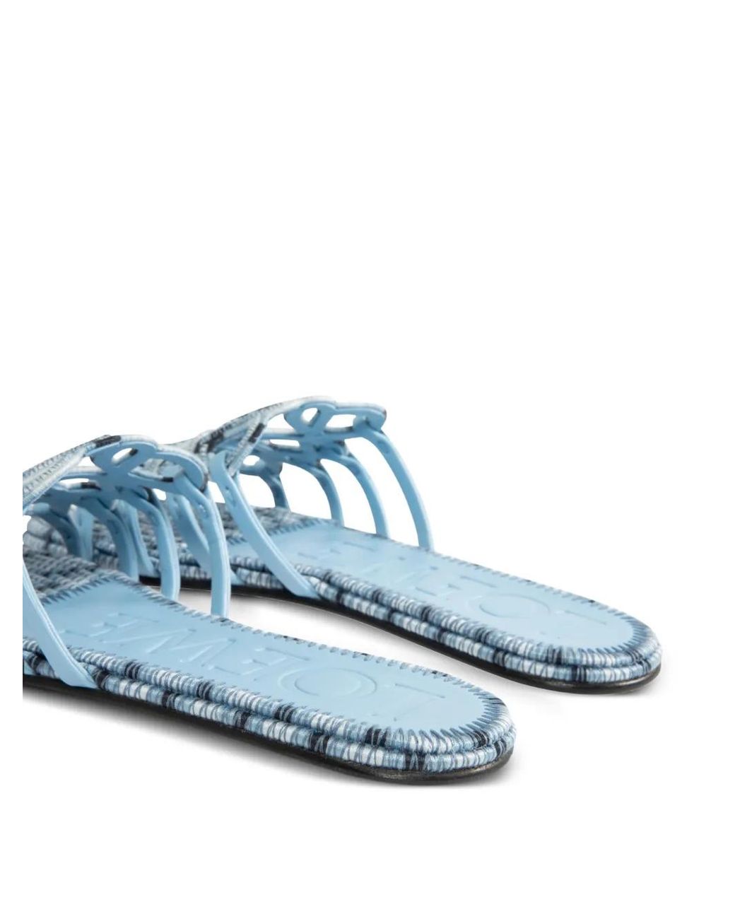 Loewe Blue Sandales Petal À Logo Anagram Brodé