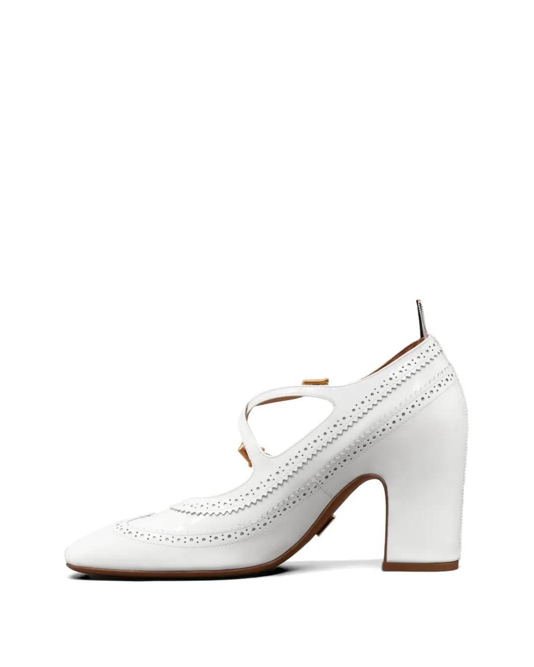 Thom Browne White Thom John Brogue-Detail Pumps