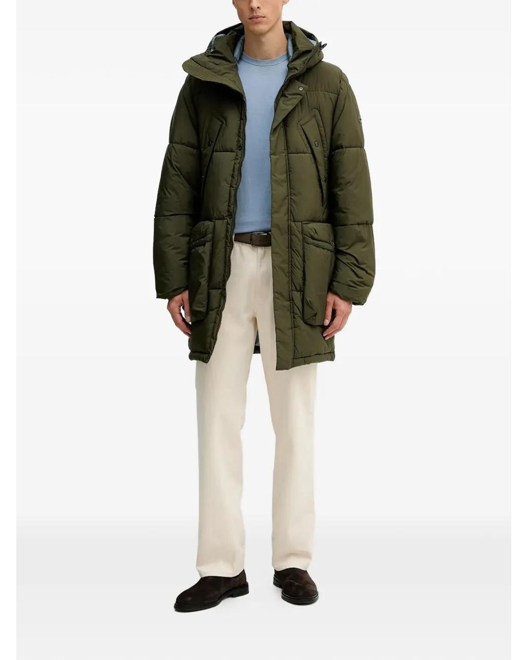 Paul Smith Green Hooded Padded Jacket for men