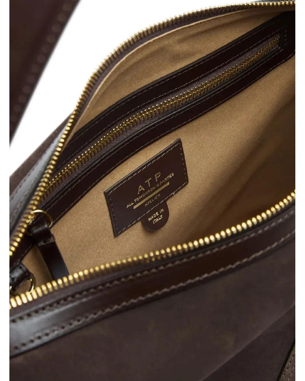Atp Atelier Brown Mini Bassanina Suede Shoulder Bag