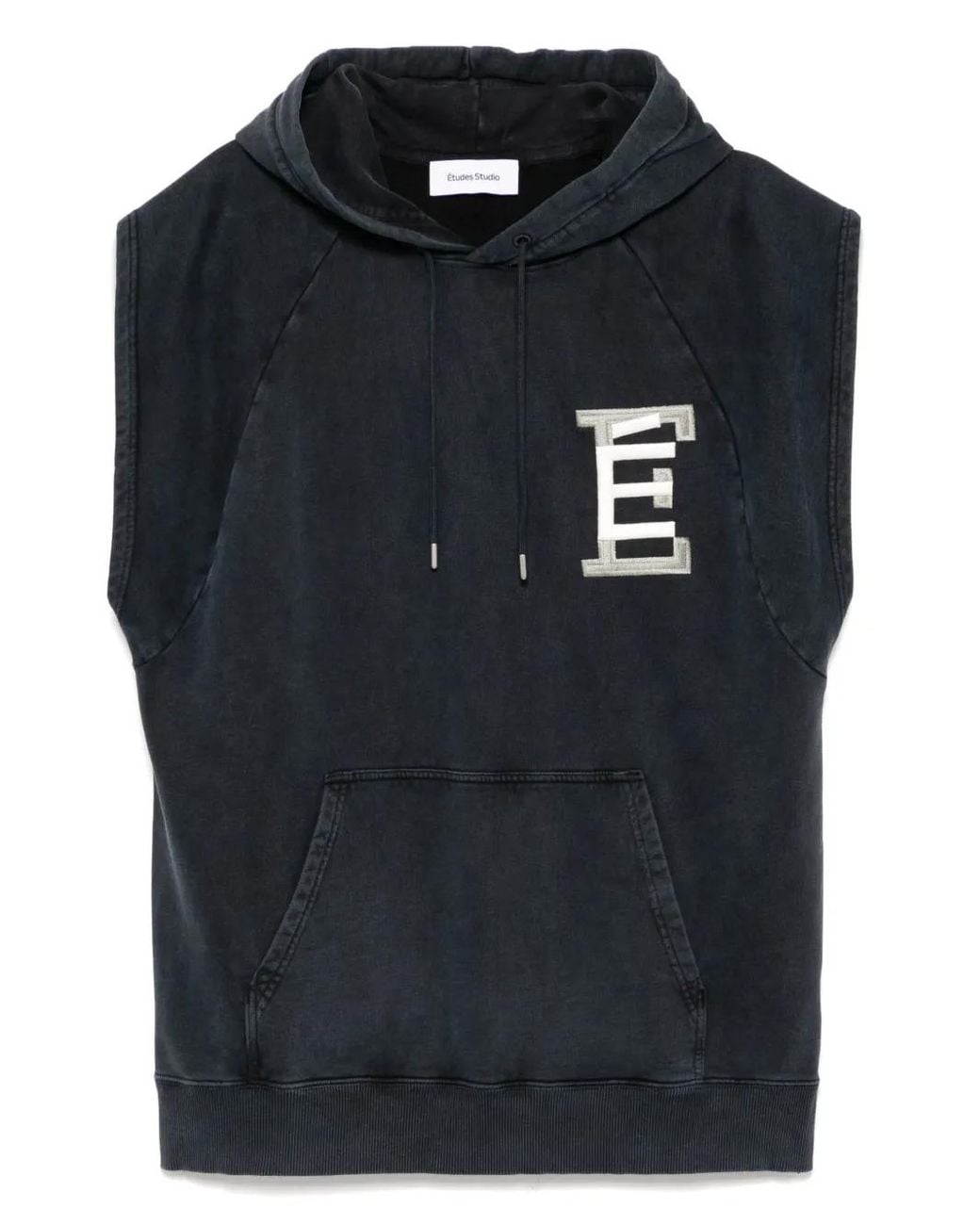 Etudes Studio Black Sleeveless Baseball Hoodie for men