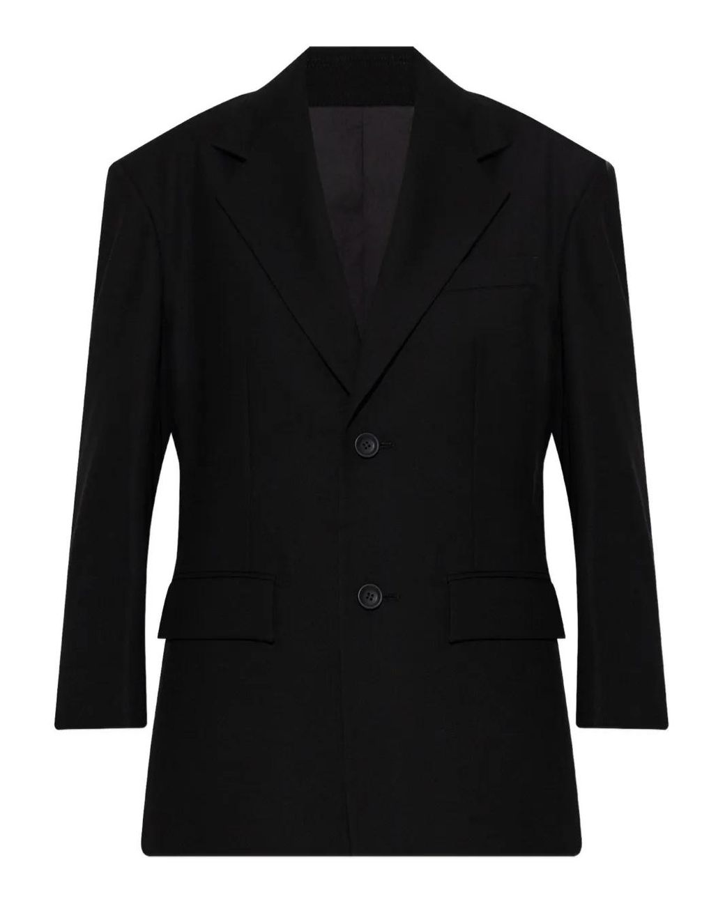 Issey Miyake Black Uni-Form Buttoned Blazer