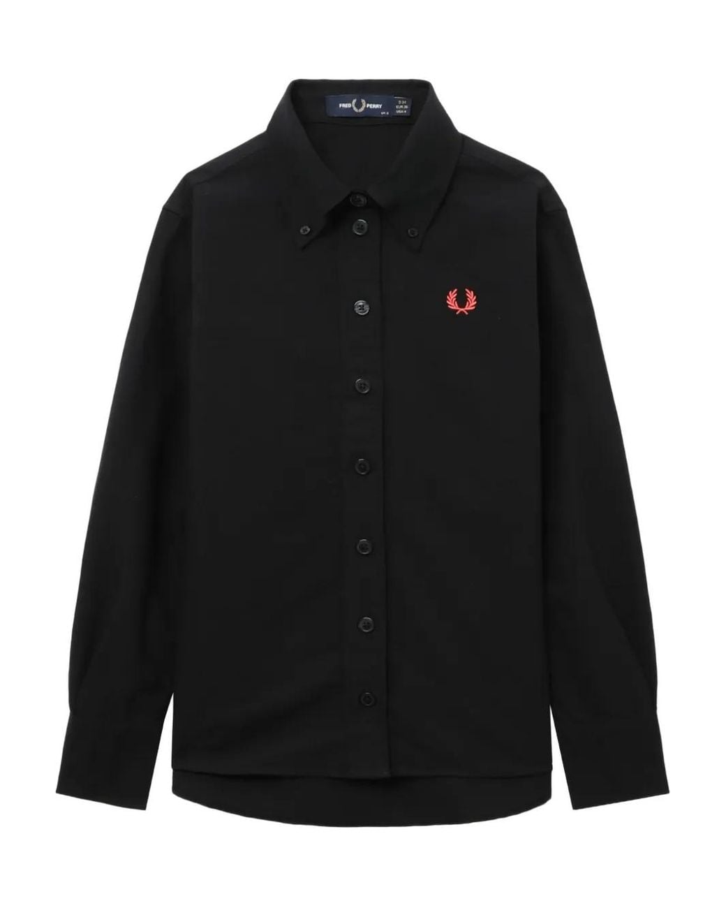 Fred Perry Black Logo-Embroidery Shirt