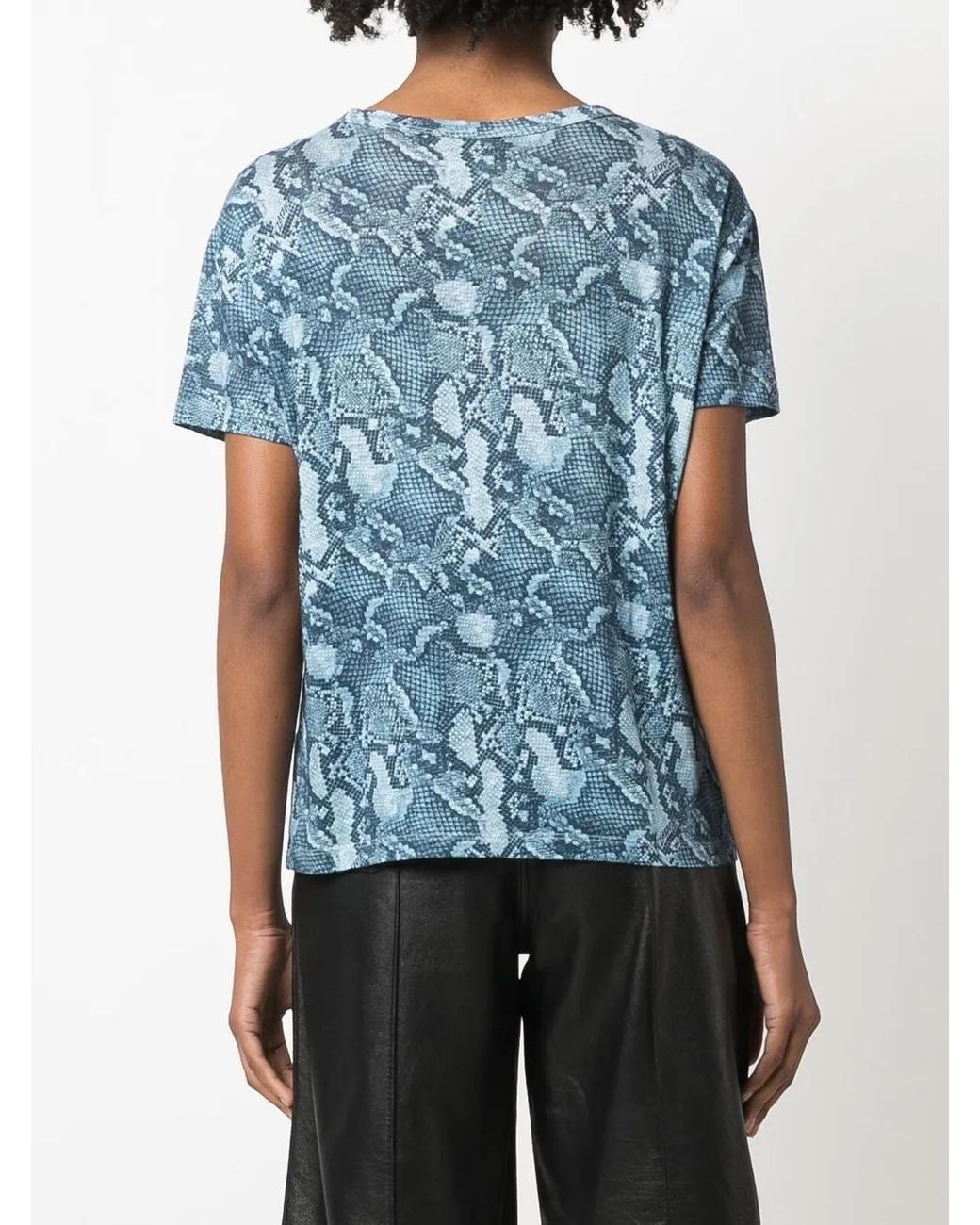 Zadig & Voltaire Blue Marta Wild Blason T-Shirt