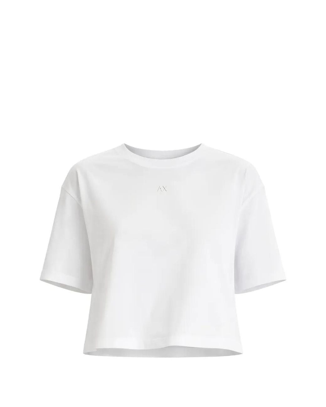 ARMANI EXCHANGE White Cropped T-Shirt