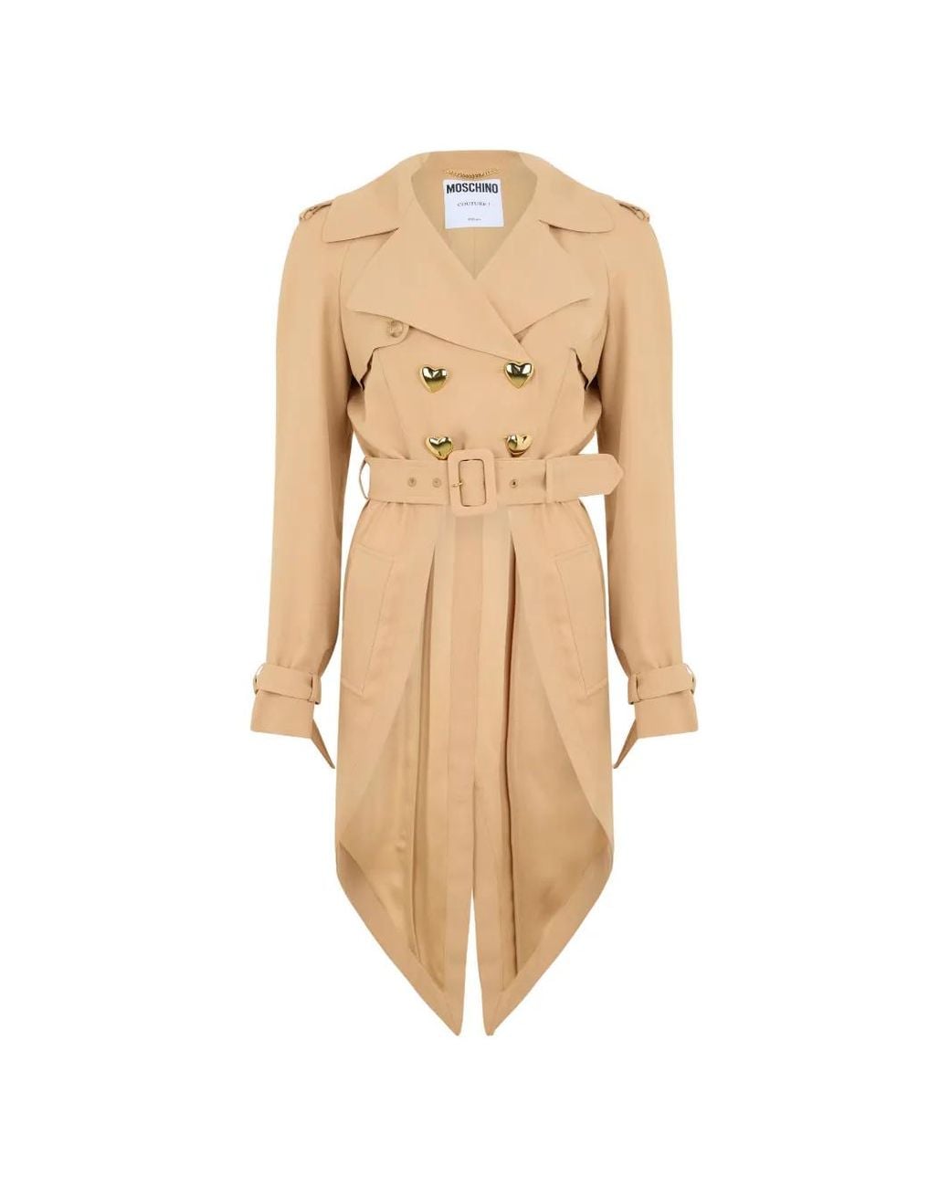 Moschino Natural Blazer Croisé À Boutons En Forme De Cœurs