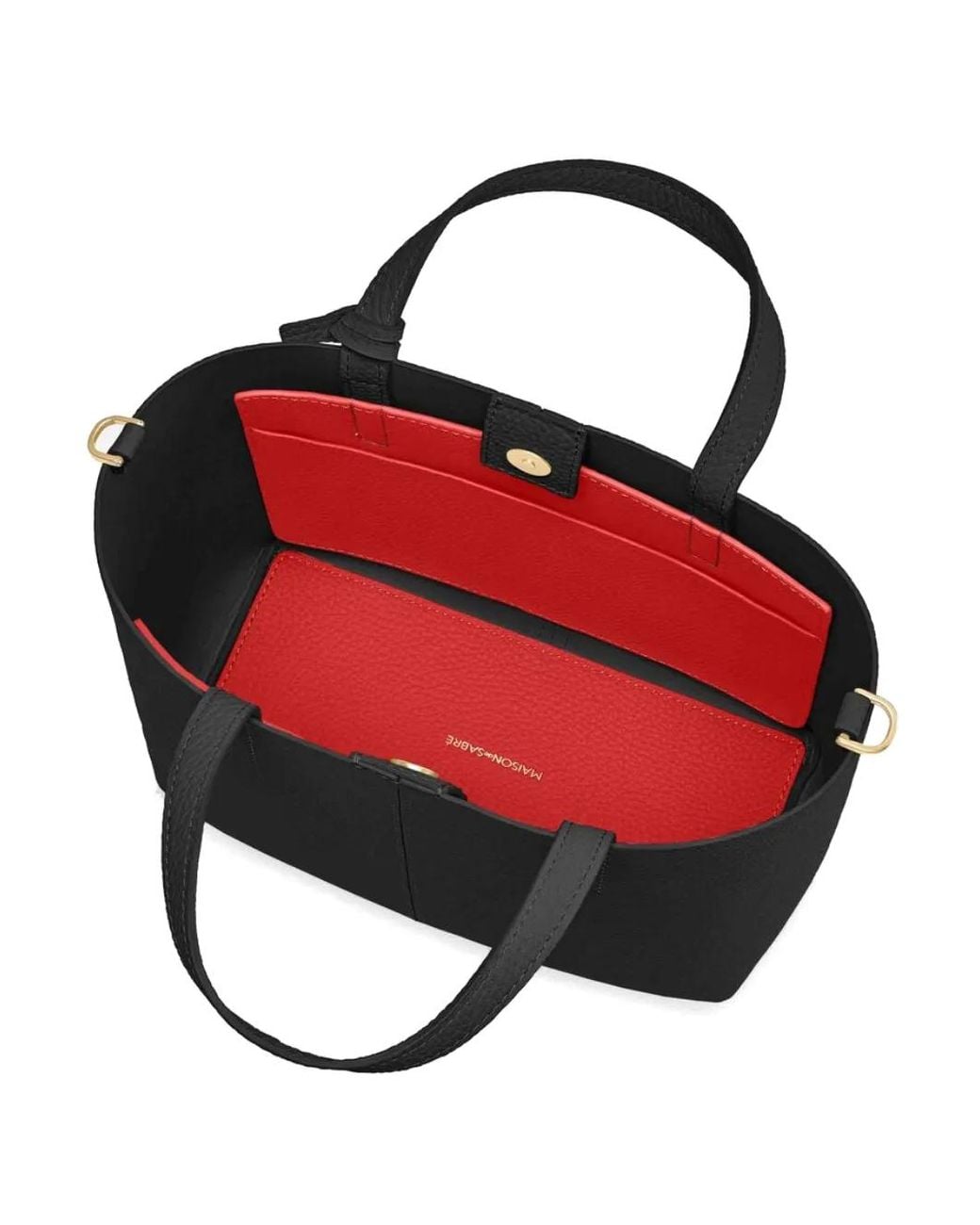 Maison De Sabre Black Small Leather Soft Tote Bag