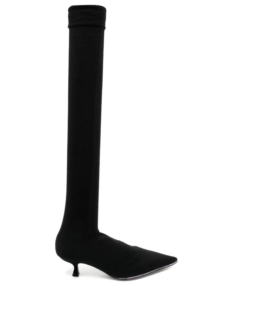 Rene Caovilla Black 40Mm Above-Knee Boots