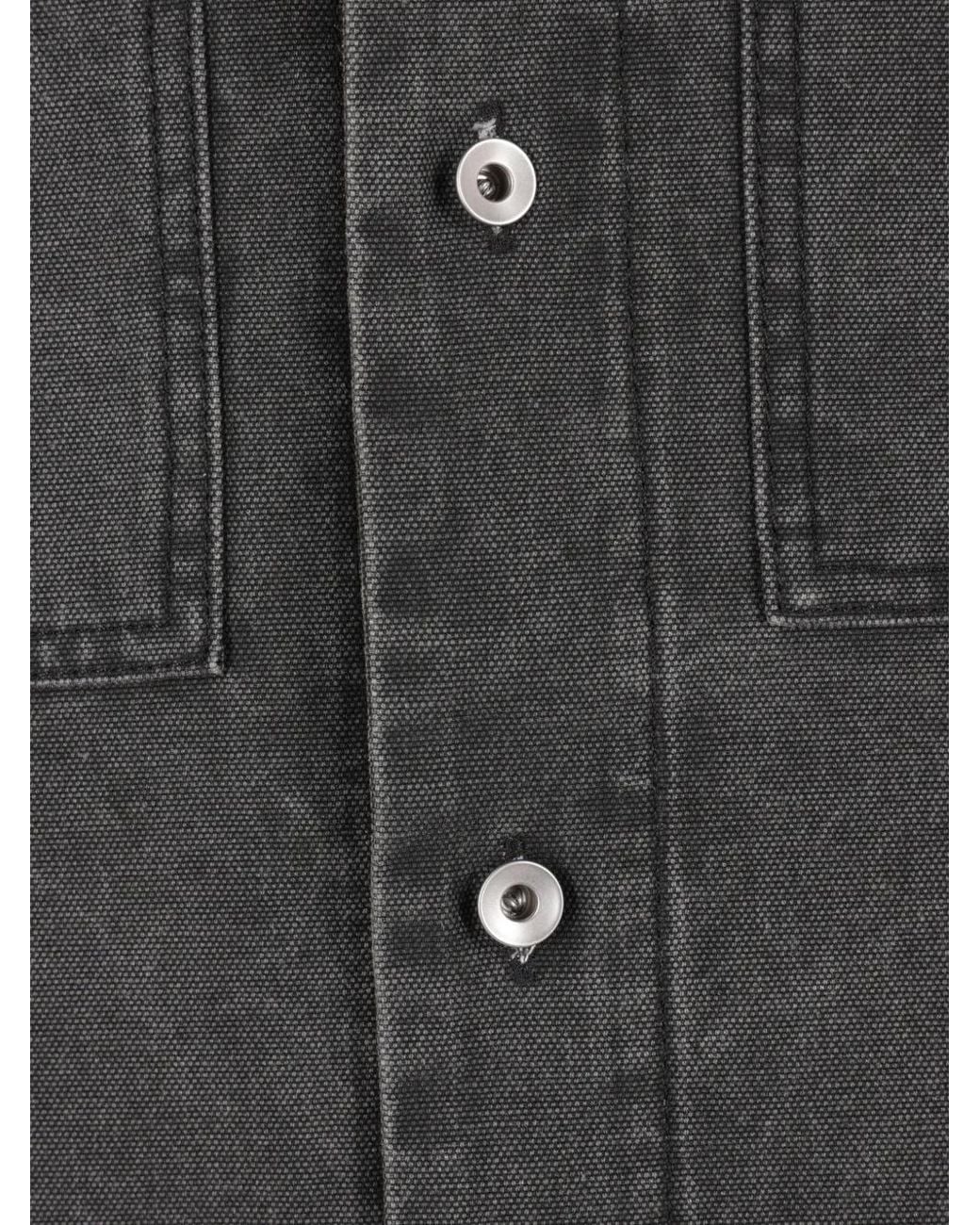 Rick Owens Black Button-Down Short-Sleeve Shirt for men