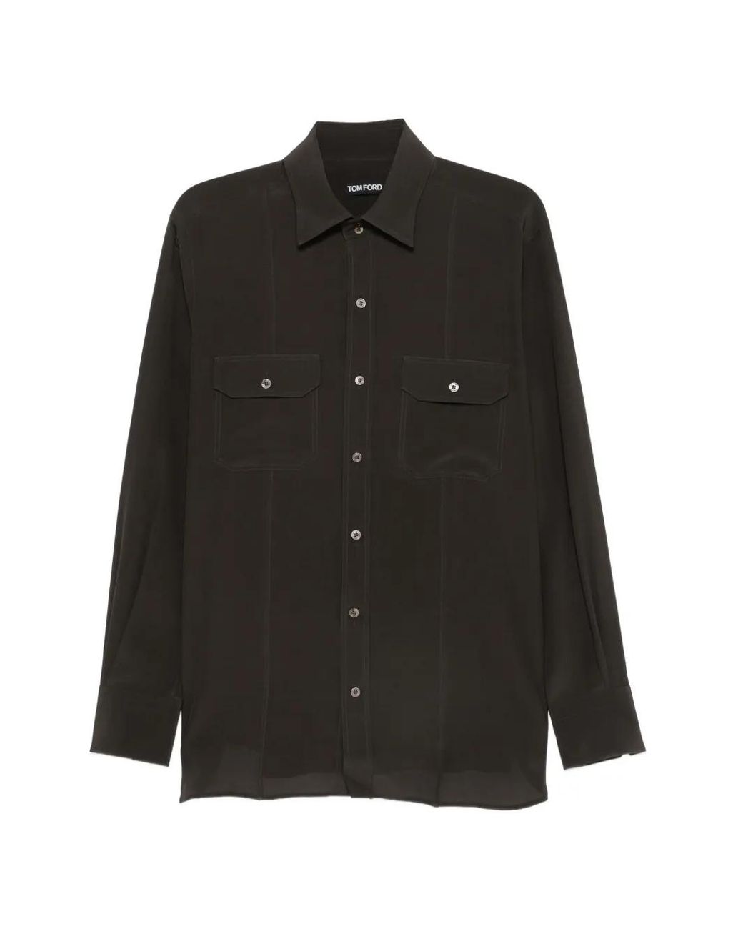 Tom Ford Black Chest-Pocket Shirt for men