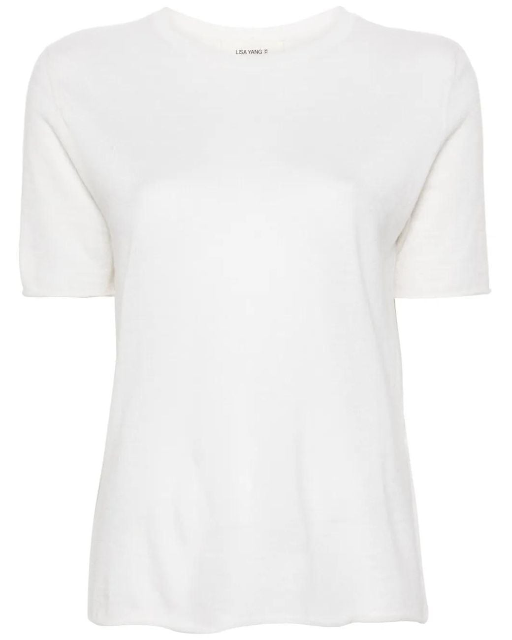 Lisa Yang White Ari Cashmere T-Shirt
