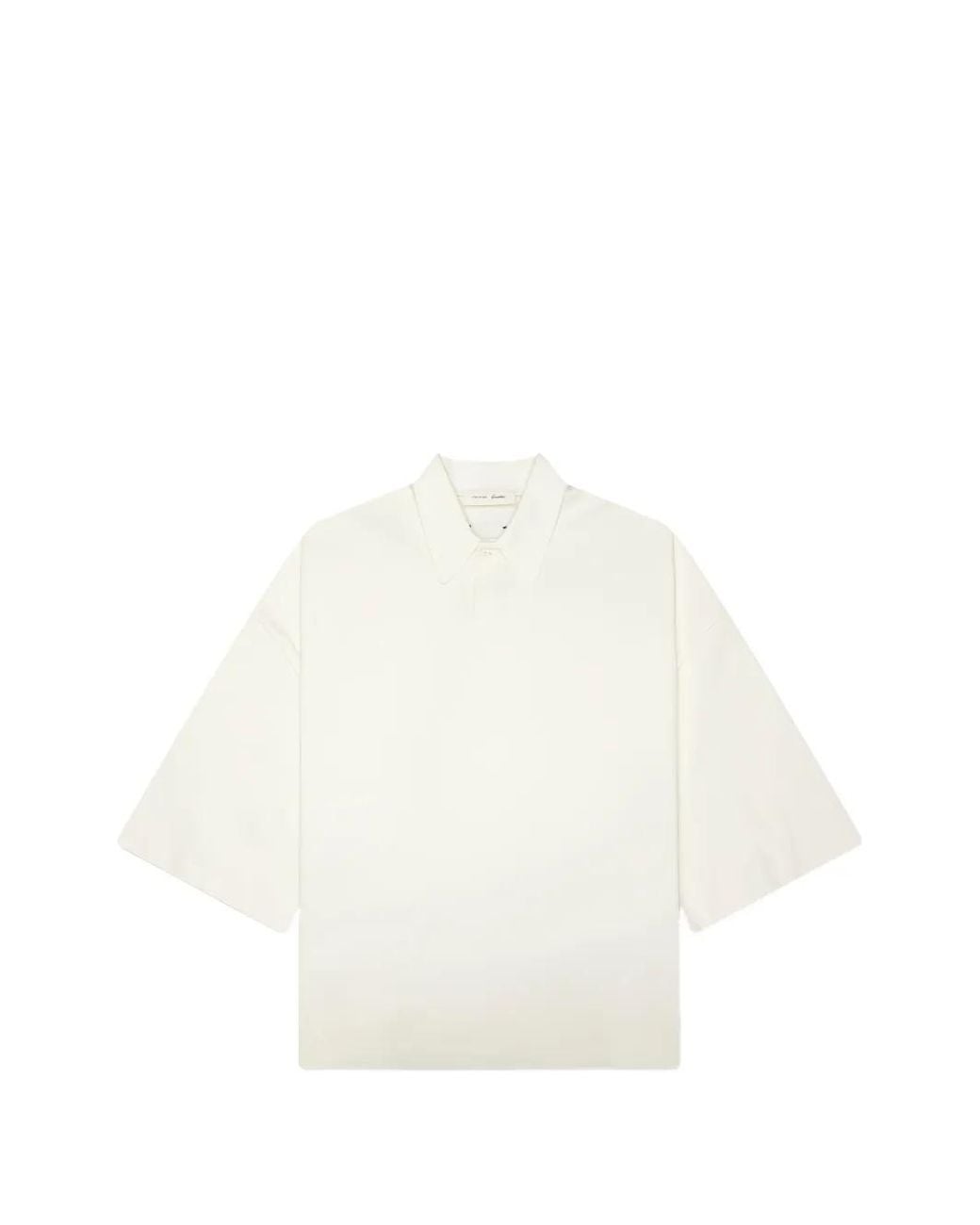 Fear Of God White Essentials 90S Cropped Polo Shirt for men