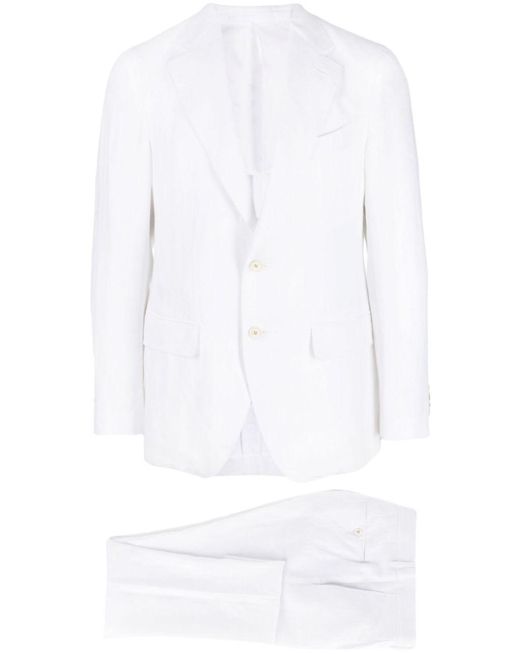 Caruso Singlebreasted Linen Suit in White for Men Lyst