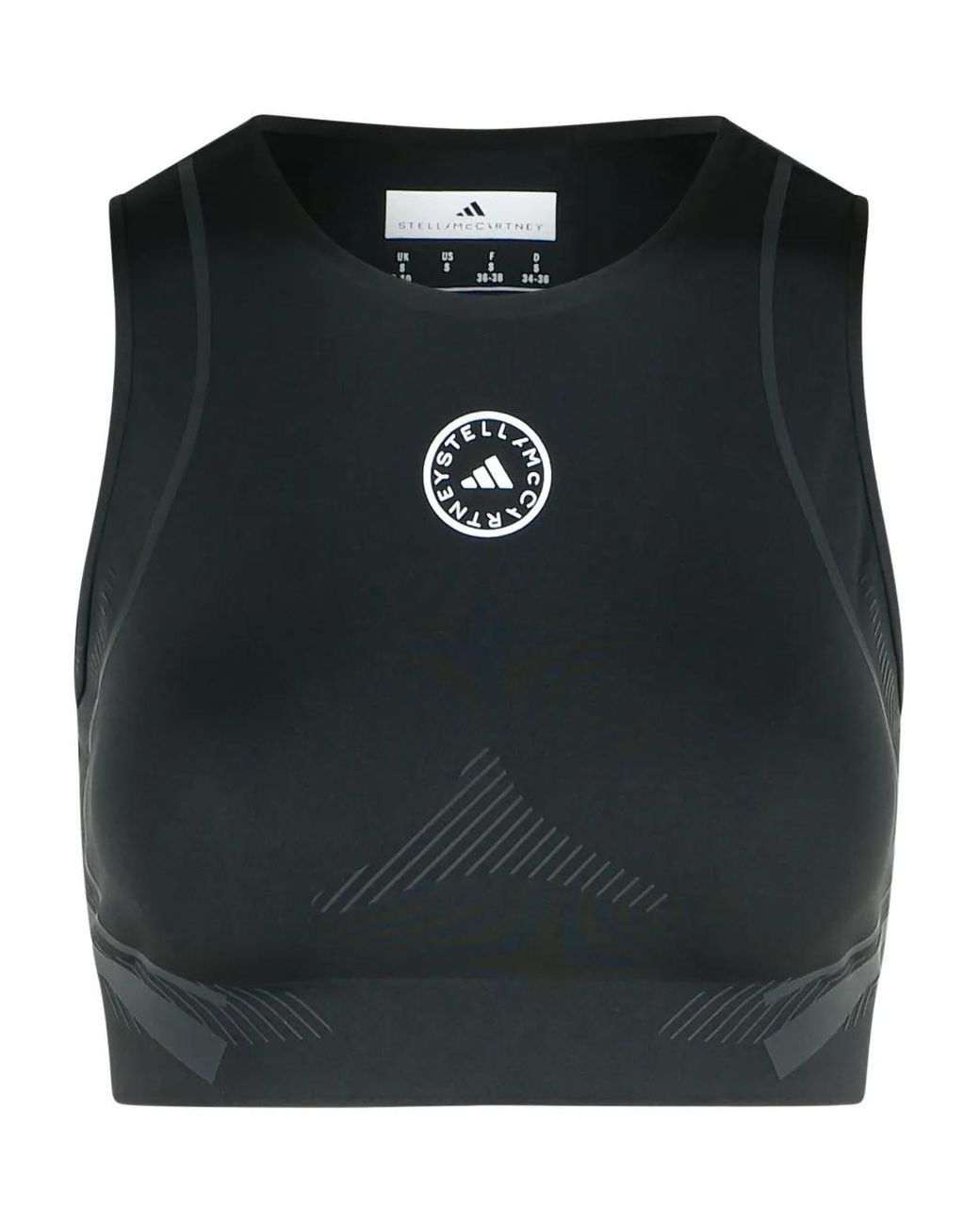 Adidas By Stella McCartney Black Polyester Blend Crop Top