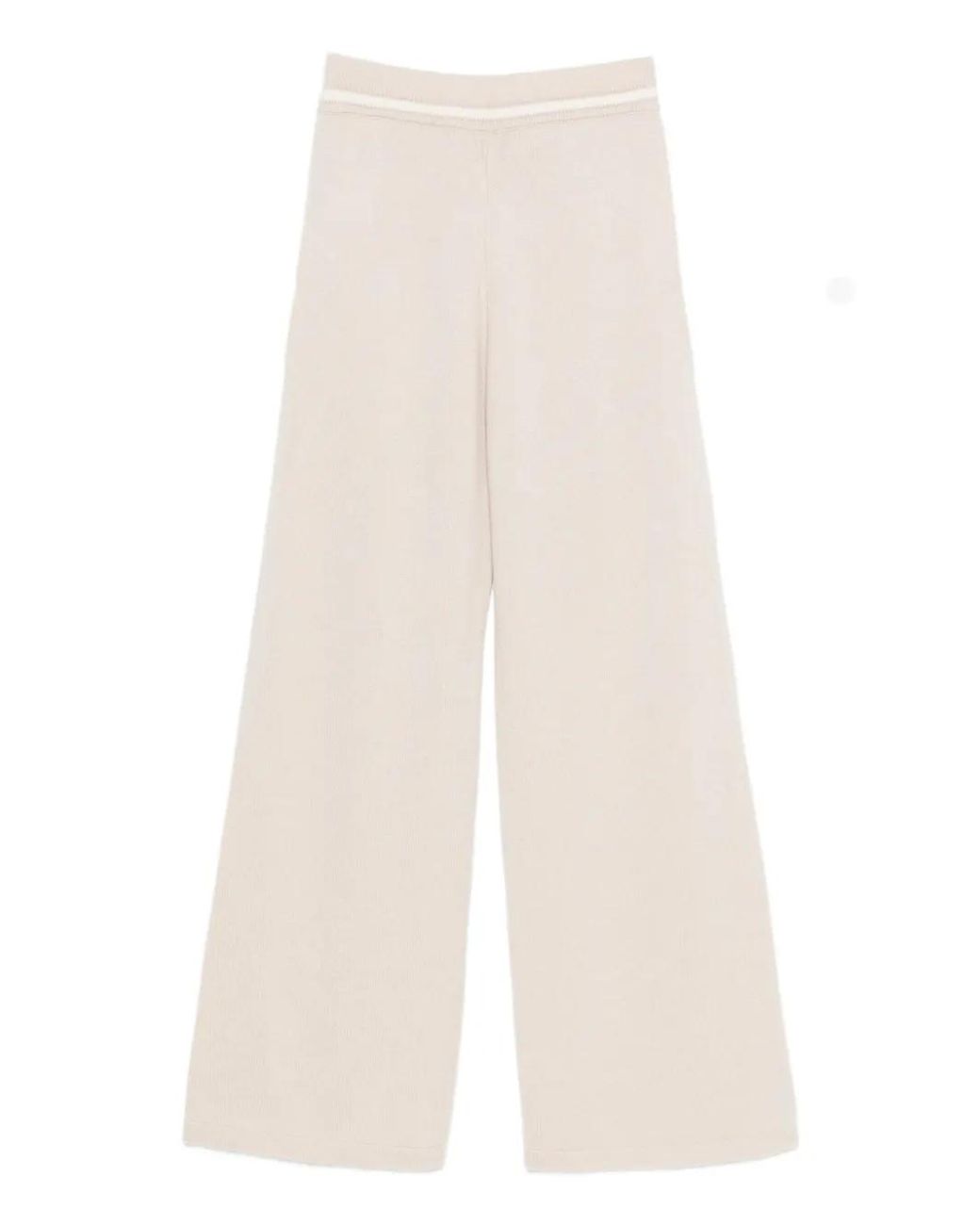 Eleventy White Ribbed Drawstring Trousers