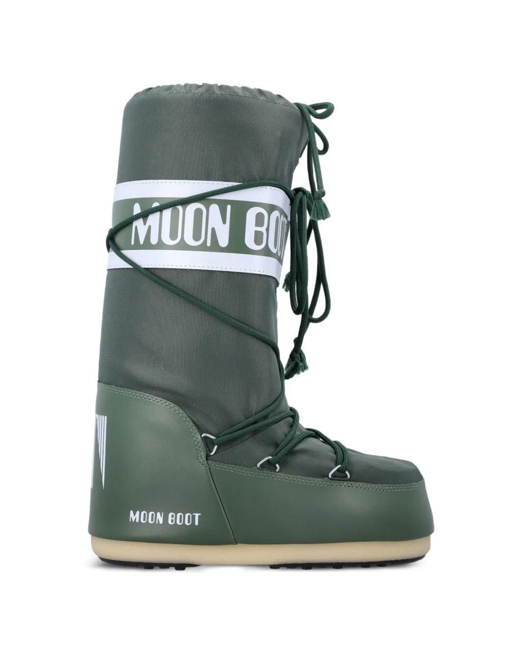Moon Boot Green Icon Logo-Print Snow Boots