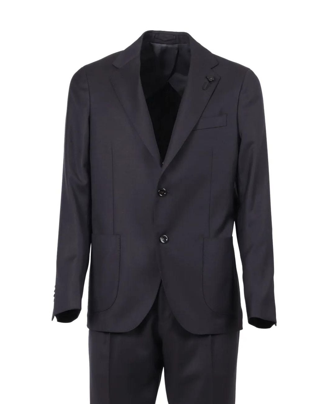 Traje De Lana Con Botones Lardini de hombre de color Blue
