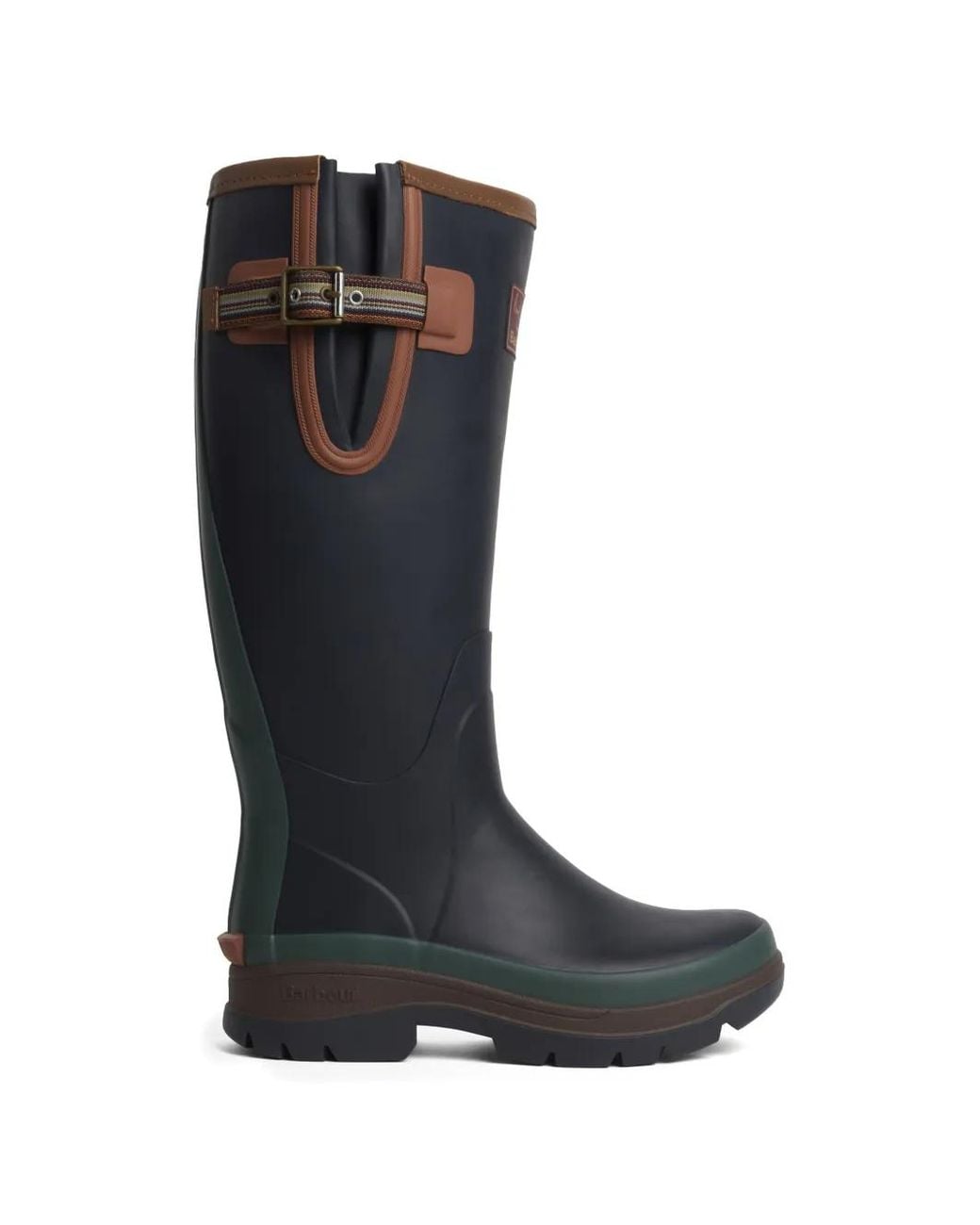 Barbour Black X Paul Smith Buckle-Strap Rubber Boots