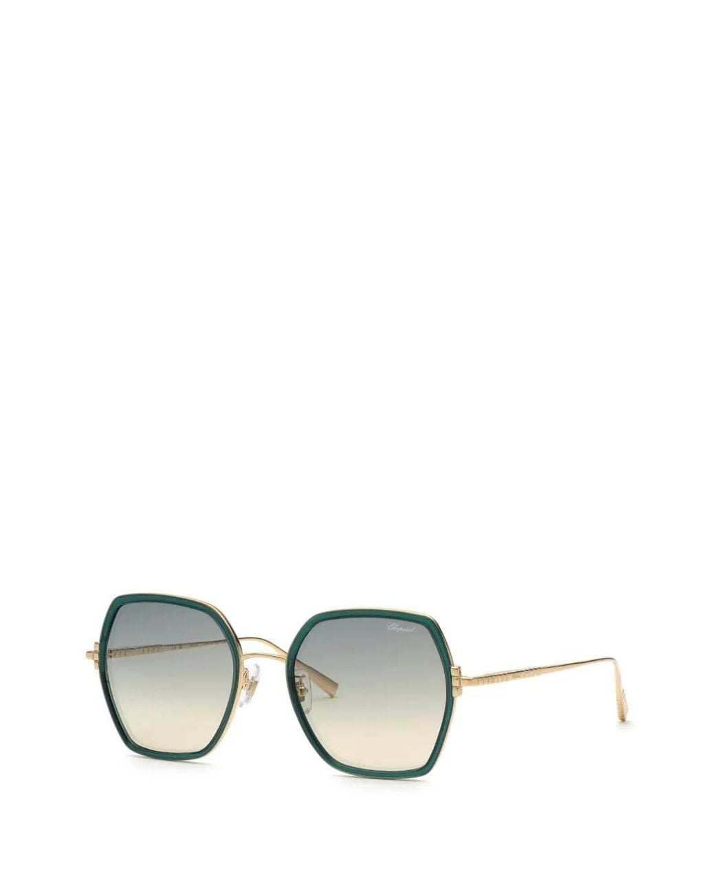 Chopard Metallic Geometric-Frame Sunglasses