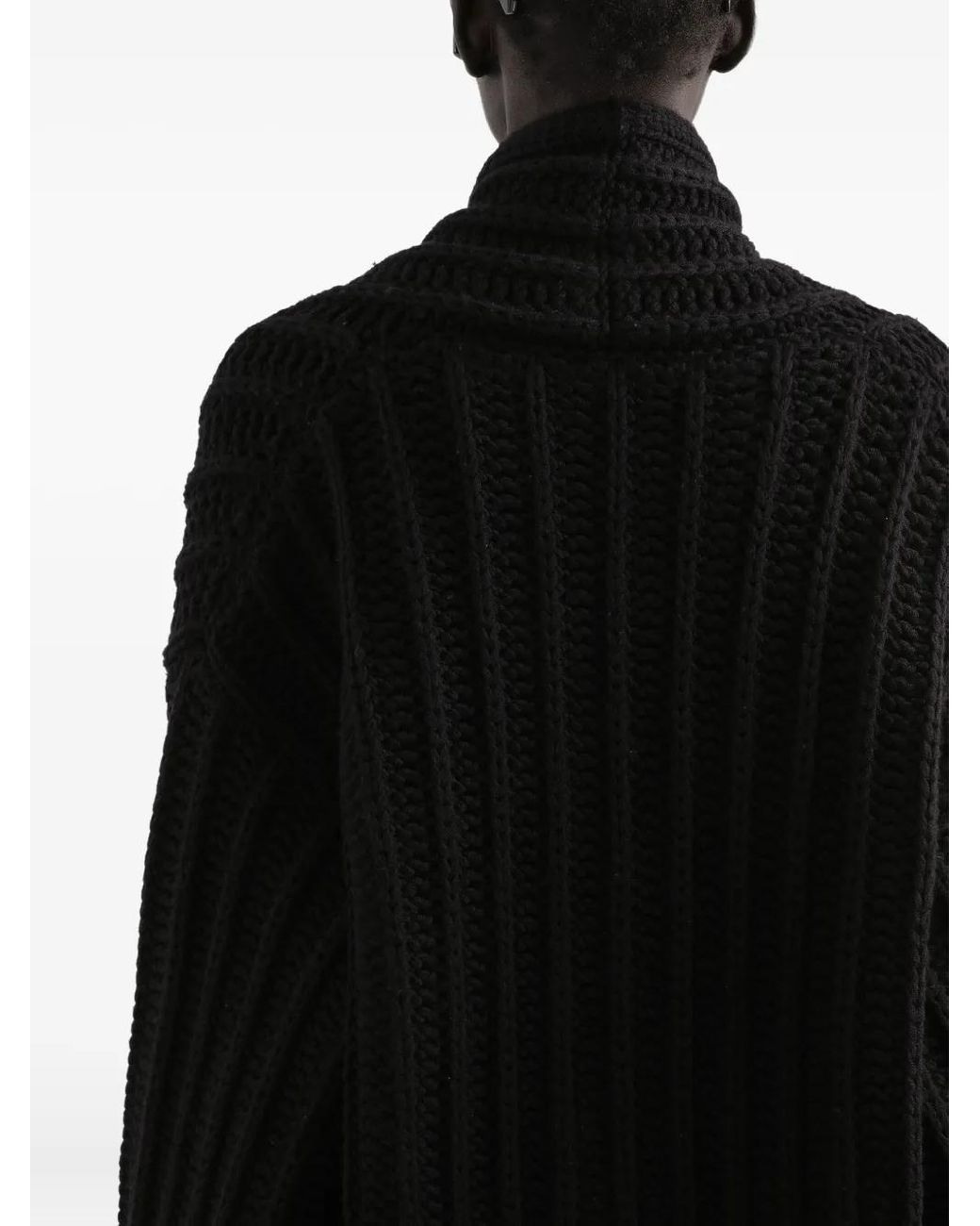 Dolce & Gabbana Black Ribbed Cardigan