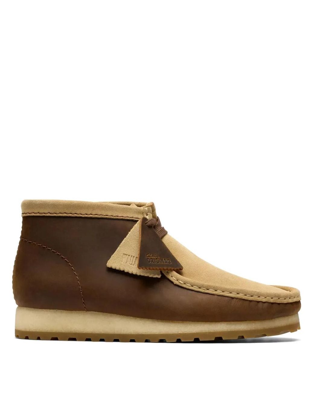 Clarks Brown Lace-Up Suede-Leather Desert Boots for men