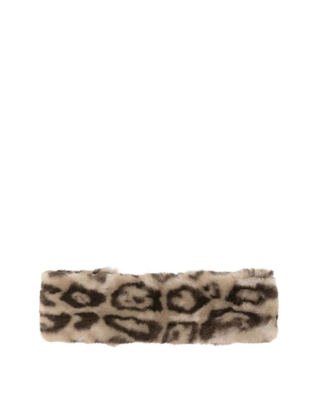 Apparis Natural Leopard-Print Faux-Fur Headband