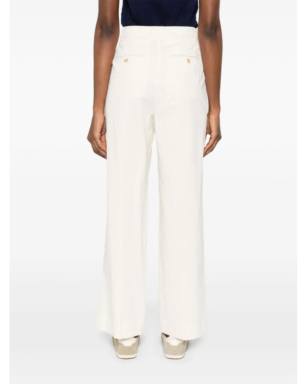 DUNST White Pleated Trousers