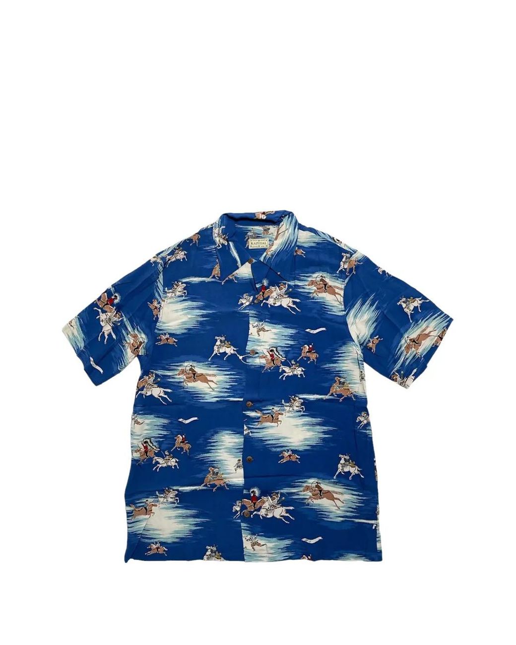 Kapital Blue Chemise Kamikaze Aloha À Manches Courtes for men