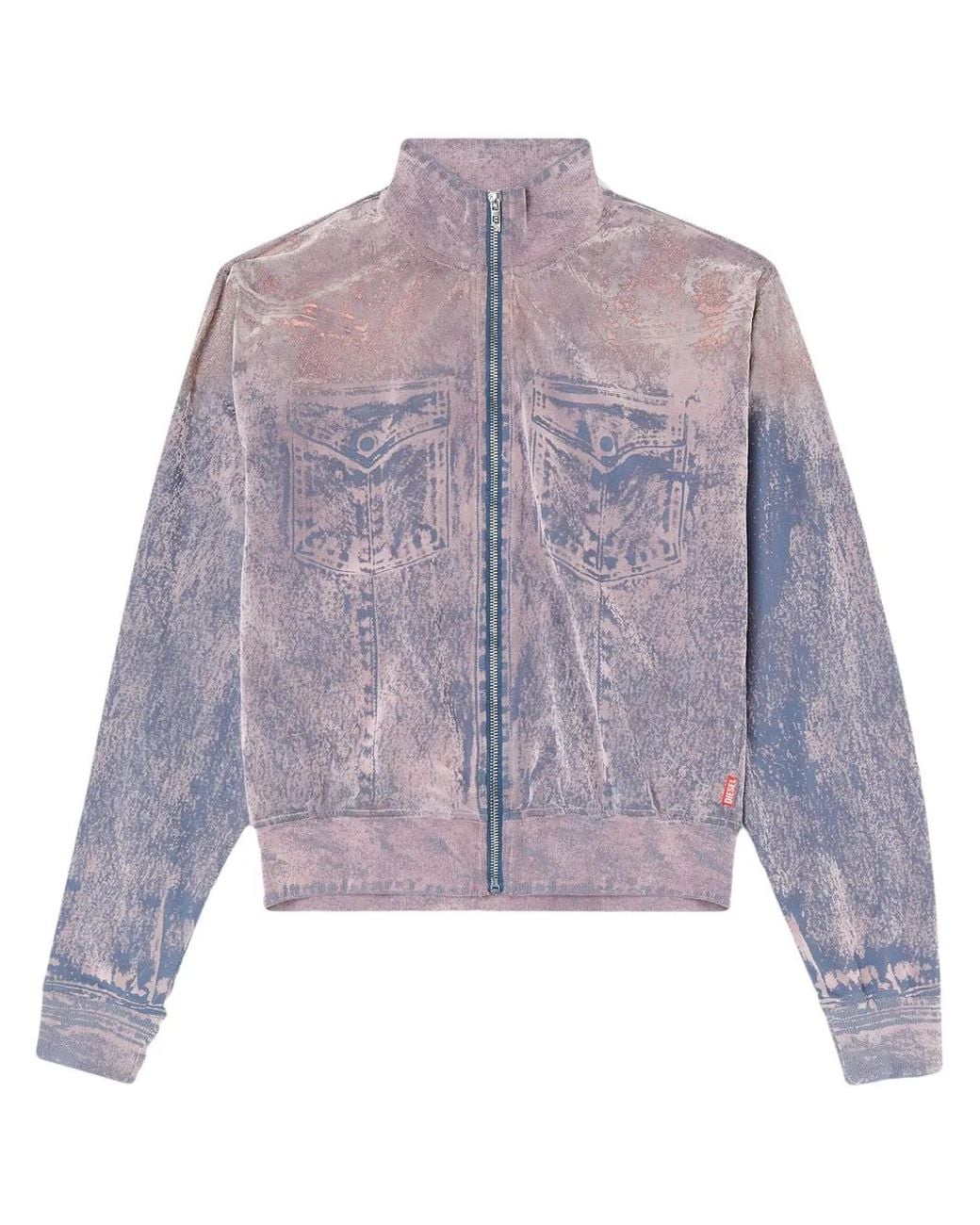 DIESEL Purple F-Slitly Sweatshirt
