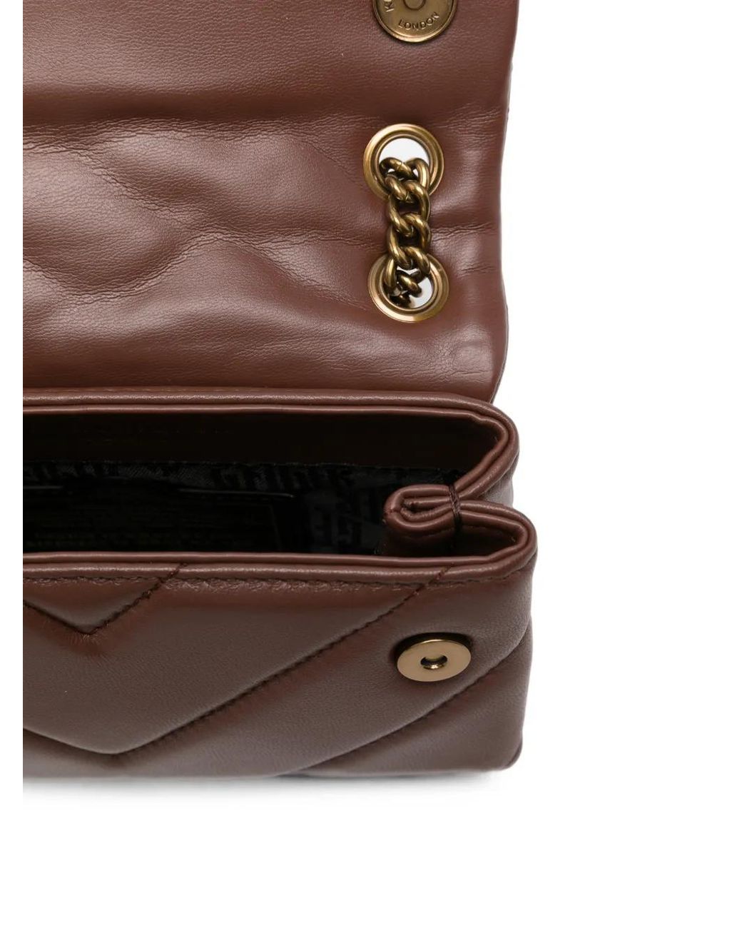 Kurt Geiger Natural Quilted Eagle-Plaque Shoulder Bag