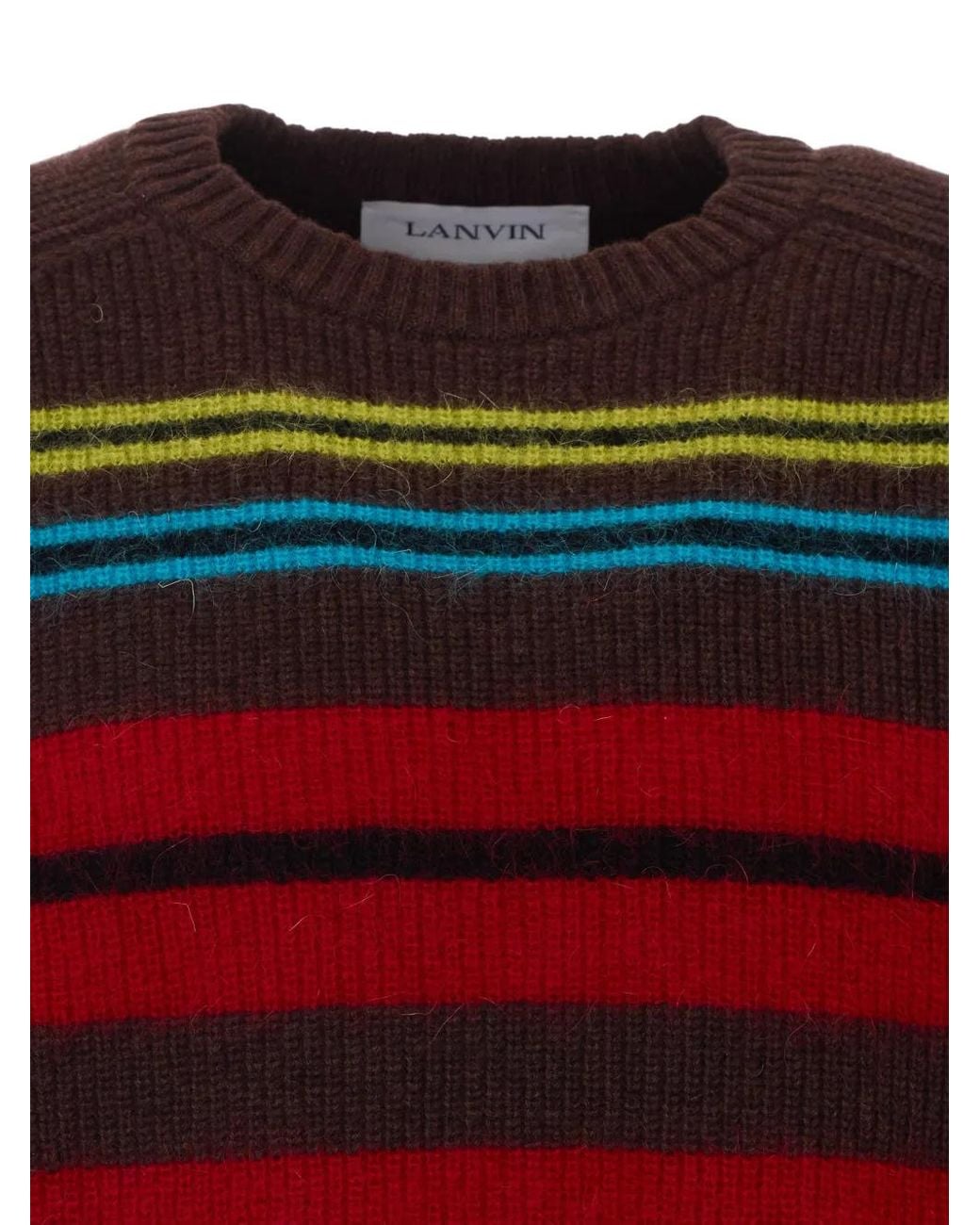 Lanvin Red Striped Sweater for men