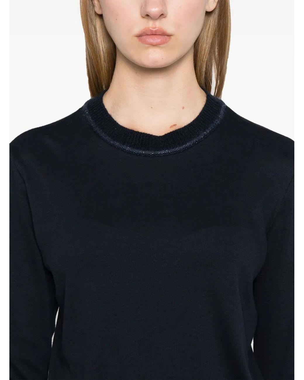 Fabiana Filippi Black Sequin-Embellished Cashmere-Blend Jumper