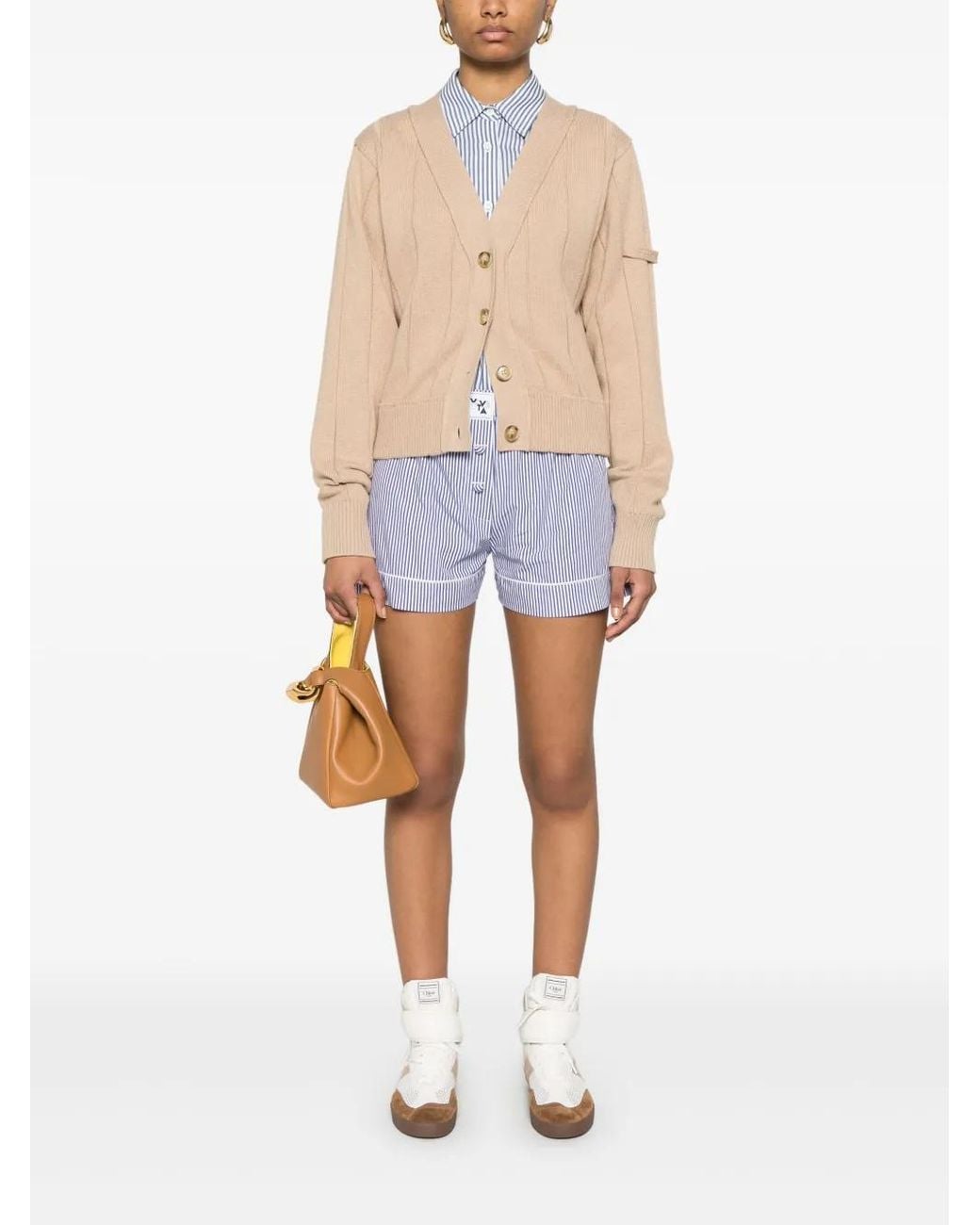 Vivetta Purple Striped Shorts