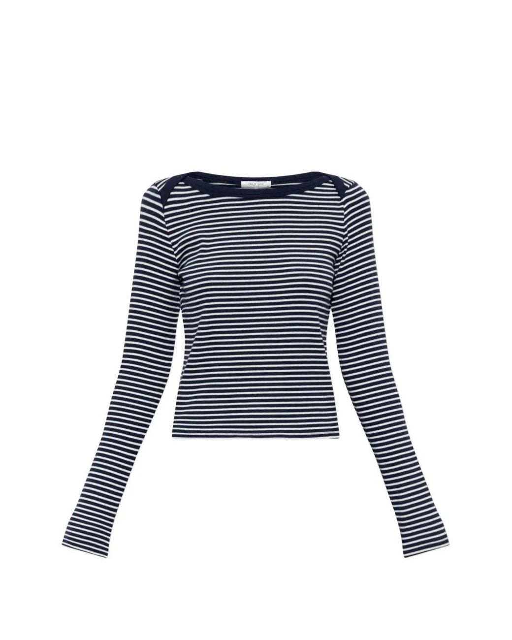 Rag & Bone Blue The Essential Striped Long-Sleeve Top